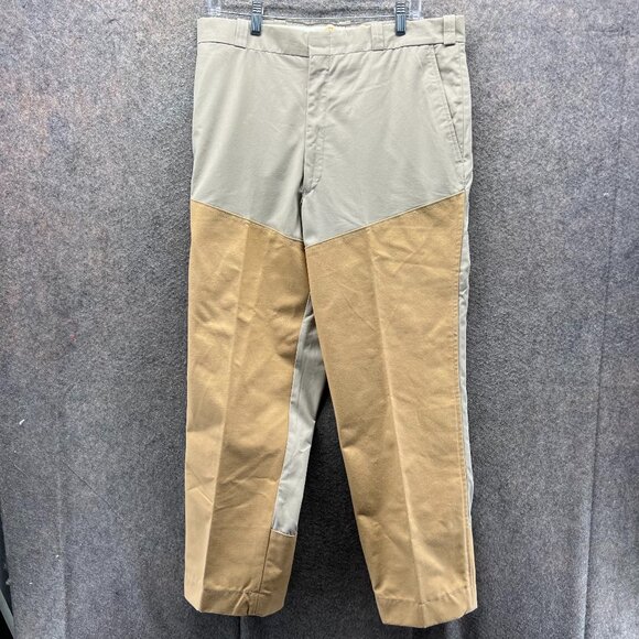 Stafford’s Field Hunting Pants Men 35R Tan Khaki Two Tone Canvas USA Field - Picture 1 of 9